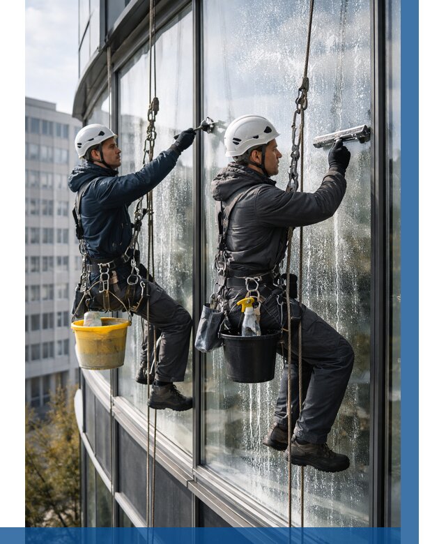 Мойка панорамных окон в Оренбурге от 356 р. заказать у ВЫСОТНИК-Рнб