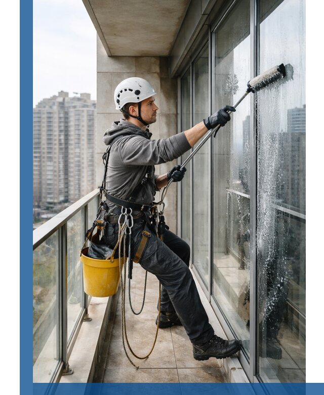 Профессиональная мойка балконного остекления в Оренбурге