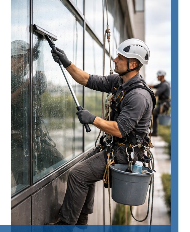 Мойка стеклянных фасадов в Оренбурге от 203 р. | ВЫСОТНИК-Рнб