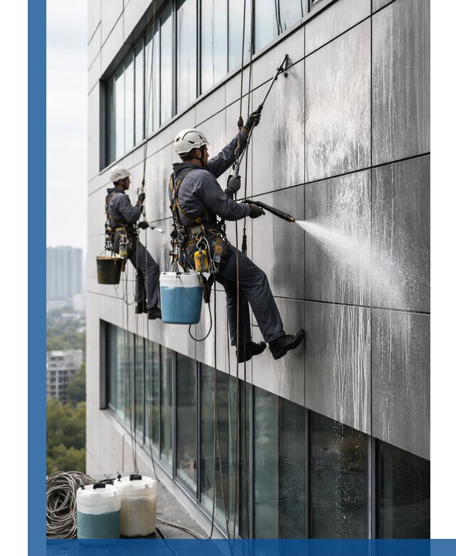 Профессиональная мойка вентилируемых фасадов в Оренбурге