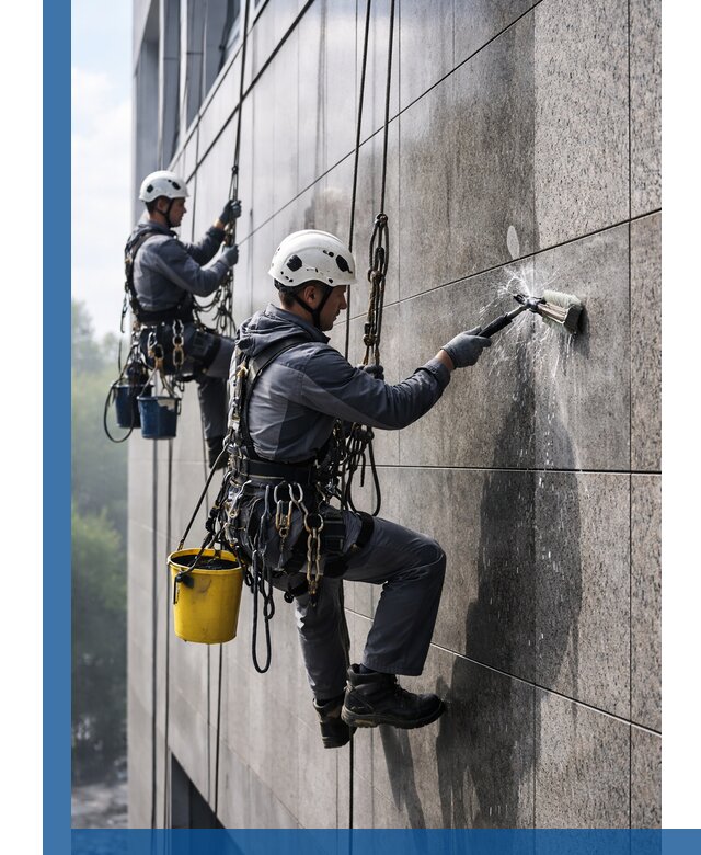 Профессиональная мойка фасада из керамогранита в Оренбурге