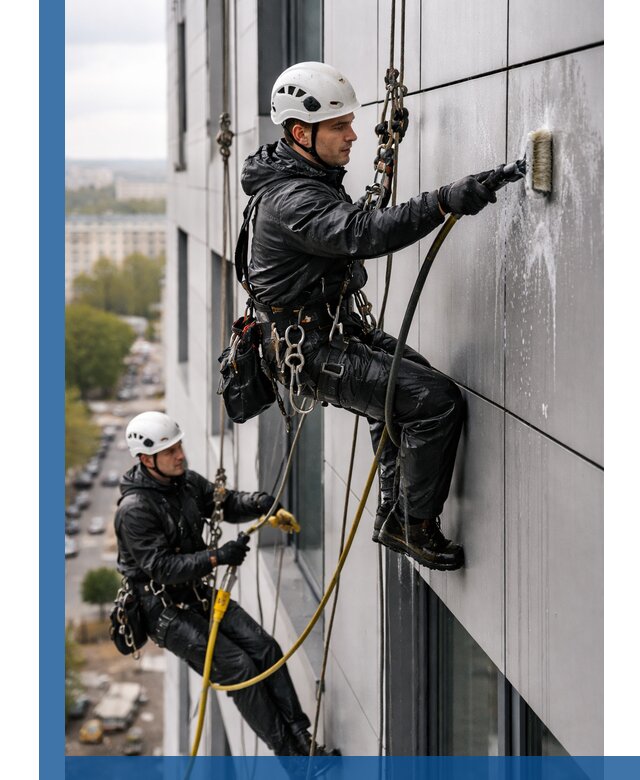 Профессиональная мойка фасада из композита в Оренбурге