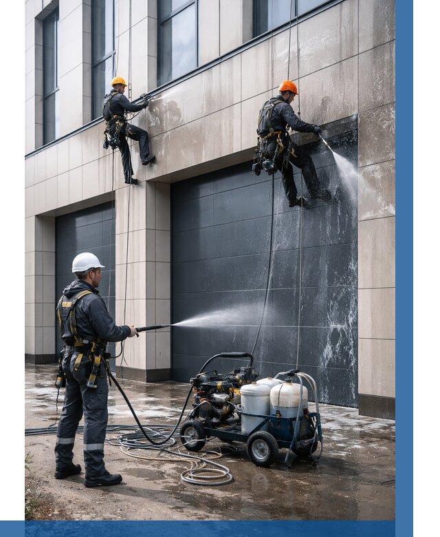 Послестроительная мойка фасада в Оренбурге от 305 р. | ВЫСОТНИК-Рнб