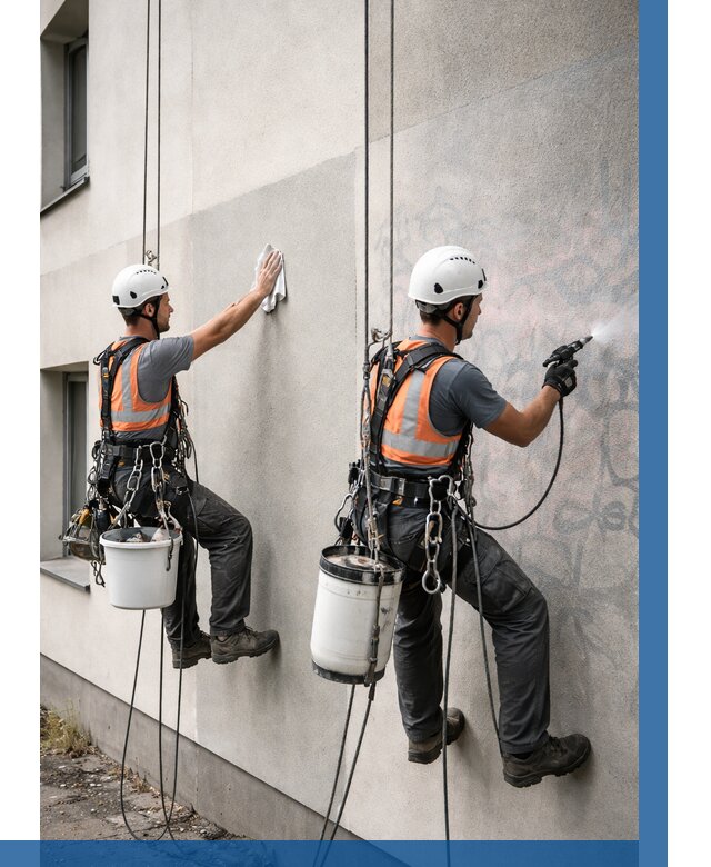 Антиграффити покрытие фасада в Оренбурге от 610 р. | ВЫСОТНИК-Рнб