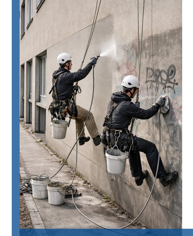 Антиграффити покрытие фасада с защитой от надписей в Оренбурге