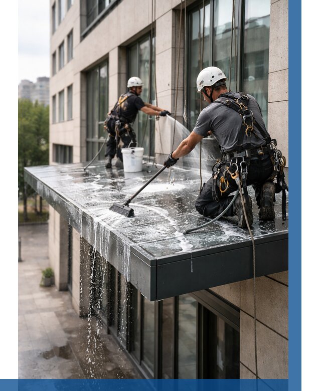 Мойка козырьков и навесов в Оренбурге от 3559 р. | ВЫСОТНИК-Рнб