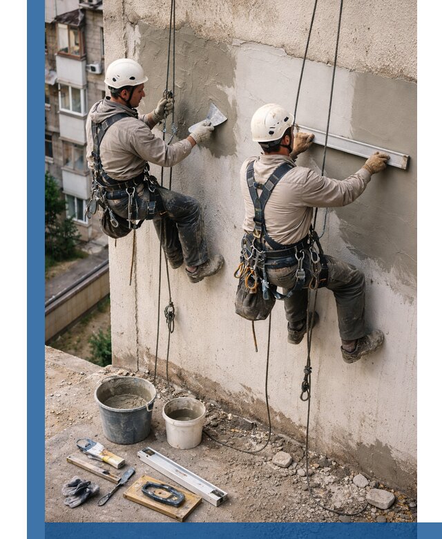 Комплексный ремонт штукатурного фасада с гарантией в Оренбурге