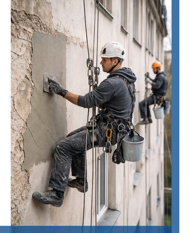 Восстановление штукатурки фасада в Оренбурге от 1220 р. | ВЫСОТНИК-Рнб