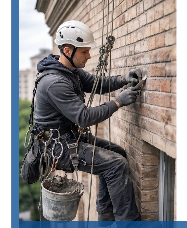 Качественный ремонт кирпичной кладки фасада в Оренбурге с гарантией