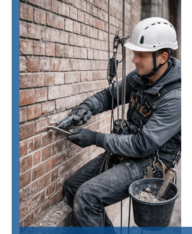 Расшивка кирпичных швов фасадов и стен, ремонт в Оренбурге