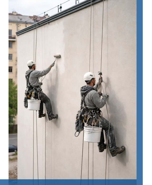 Покраска оштукатуренного фасада в Оренбурге от 325 р. | ВЫСОТНИК-Рнб