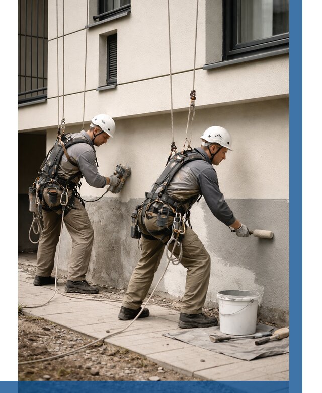 Окраска цоколя здания в Оренбурге от 458 р. под ключ | ВЫСОТНИК-Рнб