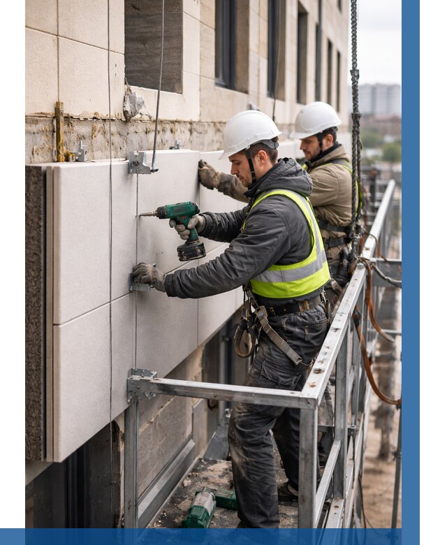 Монтаж фасадных термопанелей в Оренбурге от 1525 р. | ВЫСОТНИК-Рнб