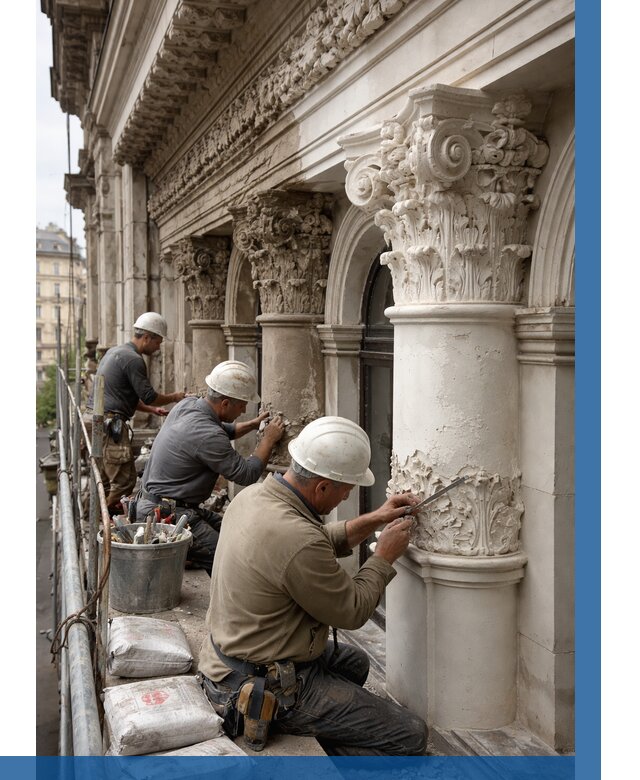 Реставрация фасадной лепнины в Оренбурге от 2542 р. | ВЫСОТНИК-Рнб