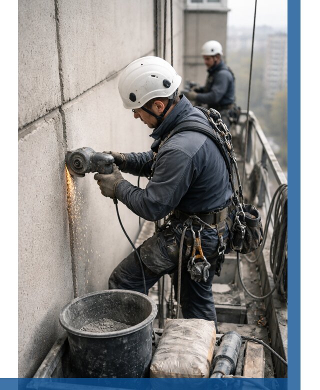 Штробление межпанельных швов в Оренбурге от 1220 р. | ВЫСОТНИК-Рнб