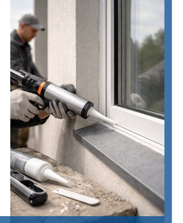 Герметизация монтажных швов окон в Оренбурге от 661 р. | ВЫСОТНИК-Рнб