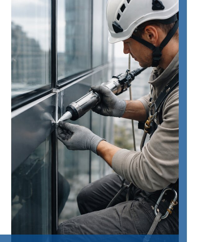 Герметизация стыков витража в Оренбурге от 1220 р. | ВЫСОТНИК-Рнб