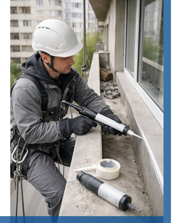 Герметизация швов лоджии в Оренбурге от 4576 р. | ВЫСОТНИК-Рнб