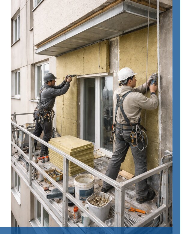 Утепление балкона снаружи в Оренбурге от 1627 р. под ключ ВЫСОТНИК-Рнб