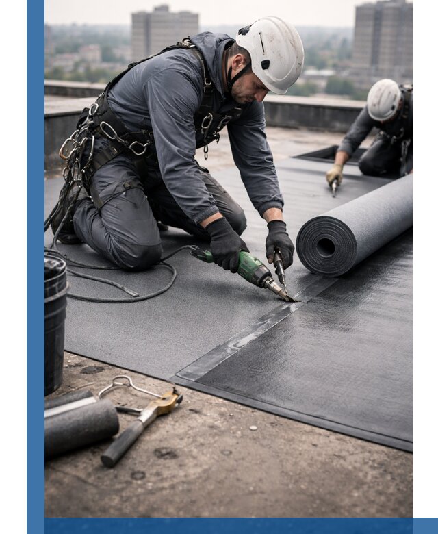 Ремонт мягкой кровли в Оренбурге с выездом промальпинистов