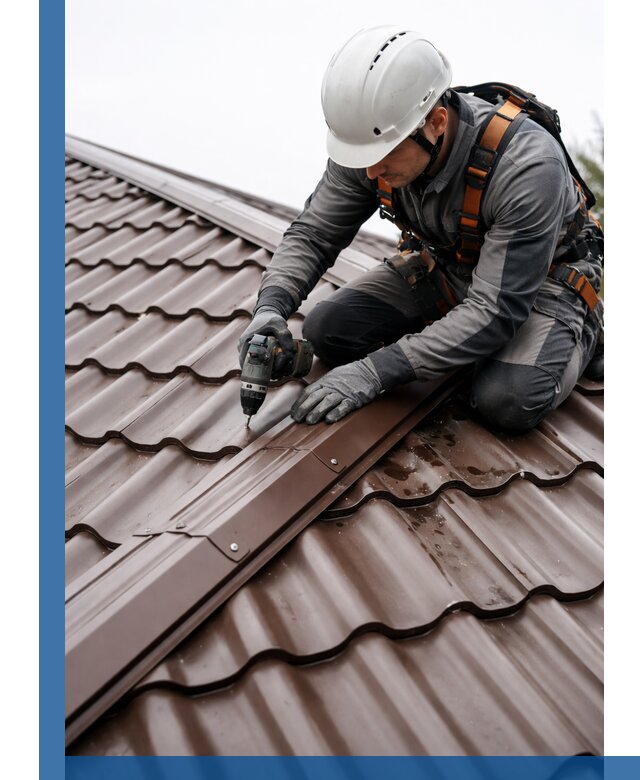 Ремонт металлочерепицы на крыше в Оренбурге профессионально