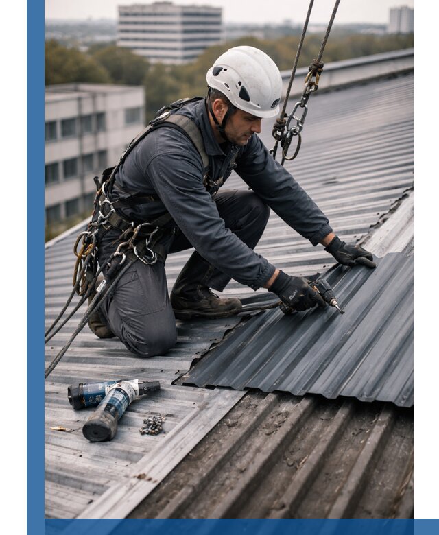 Ремонт профнастила на кровле в Оренбурге, работы под ключ