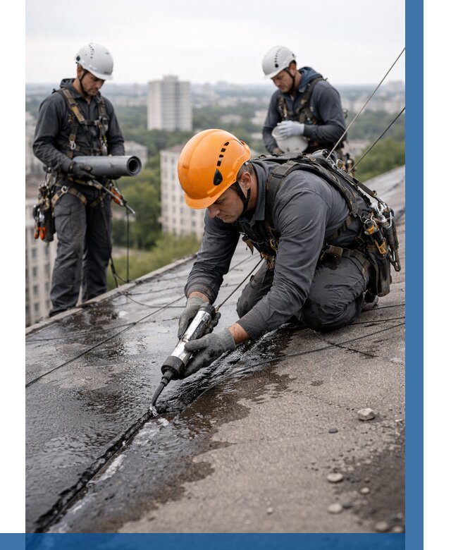 Устранение протечек кровли в Оренбурге от 12203 р. | ВЫСОТНИК-Рнб