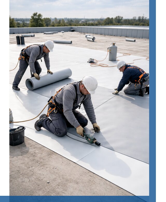 Монтаж мембранной кровли под ключ в Оренбурге от 1220 р. | ВЫСОТНИК-Рнб