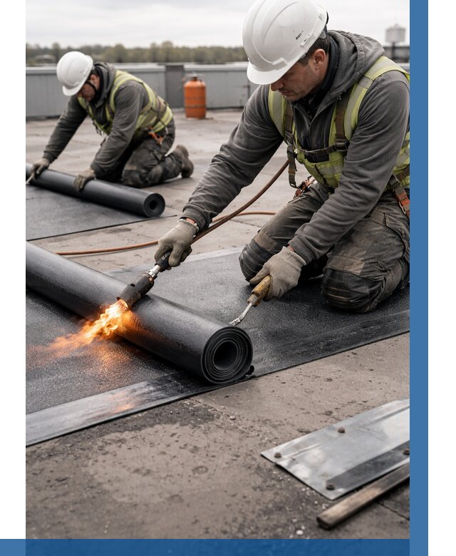 Монтаж наплавляемой кровли в Оренбурге от 864 р. — ВЫСОТНИК-Рнб