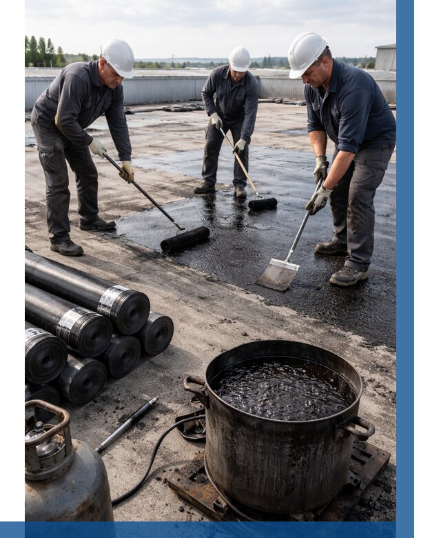 Гидроизоляция кровли мастикой в Оренбурге от 610 р. | ВЫСОТНИК-Рнб