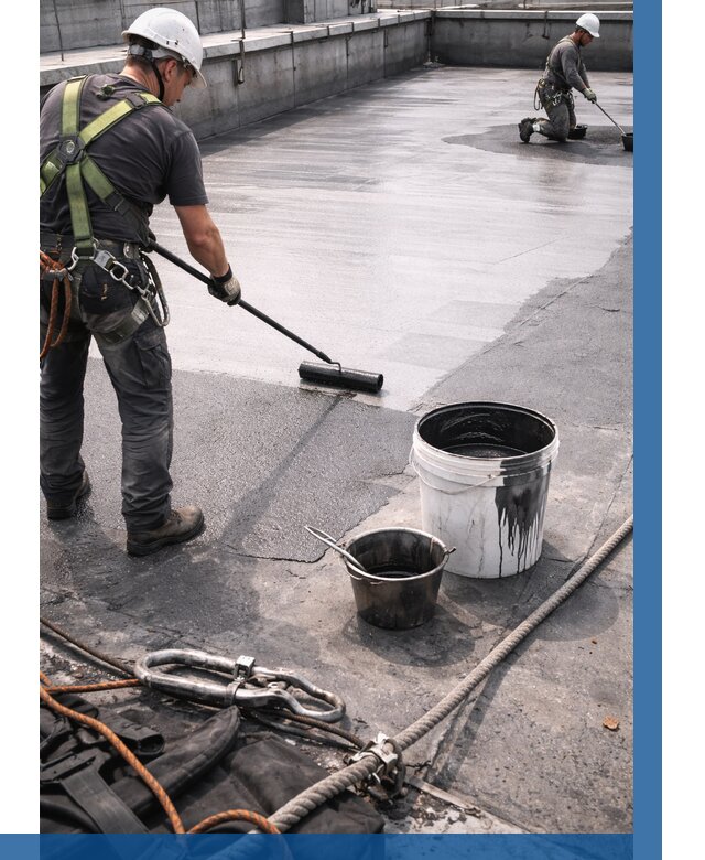 Гидроизоляция кровли жидкой резиной в Оренбурге от 508 р. | ВЫСОТНИК-Рнб