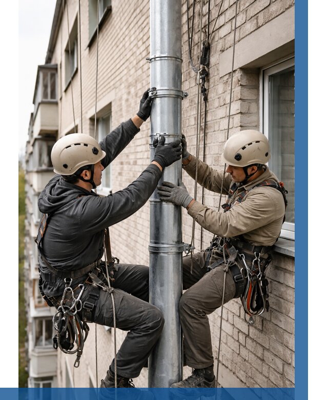 Замена водосточных труб в Оренбурге от 6610 р. | ВЫСОТНИК-Рнб