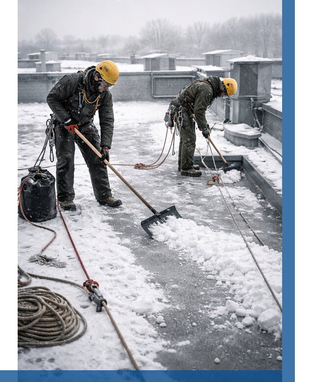 Очистка крыши от снега в Оренбурге от 7627 р. | ВЫСОТНИК-Рнб