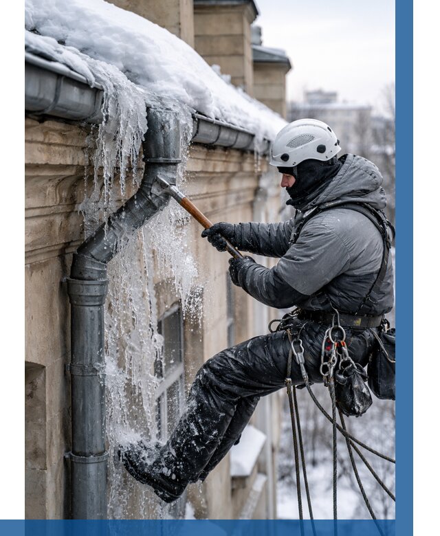 Очистка водостоков от льда в Оренбурге от 3559 р. | ВЫСОТНИК-Рнб