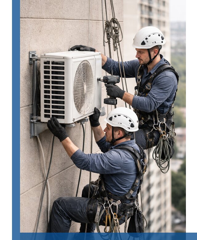 Монтаж внешнего блока кондиционера в Оренбурге установка и крепление