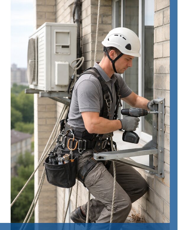 Установка кронштейнов кондиционера в Оренбурге от 3559 р. | ВЫСОТНИК-Рнб