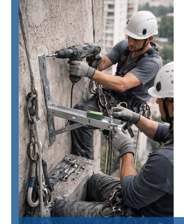 Установка кронштейнов кондиционера и крепежа в Оренбурге