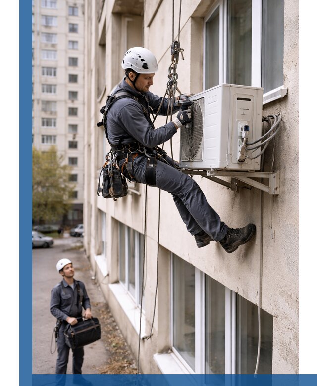 Демонтаж внешнего блока кондиционера в Оренбурге профессионально