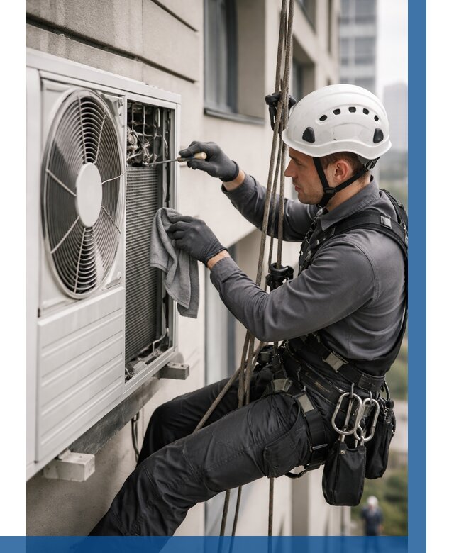 Обслуживание внешнего блока кондиционера в Оренбурге от 2746 р.ВЫСОТНИК-Рнб