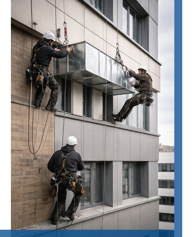 Монтаж воздуховодов на фасаде в Оренбурге от 1525 р. | ВЫСОТНИК-Рнб