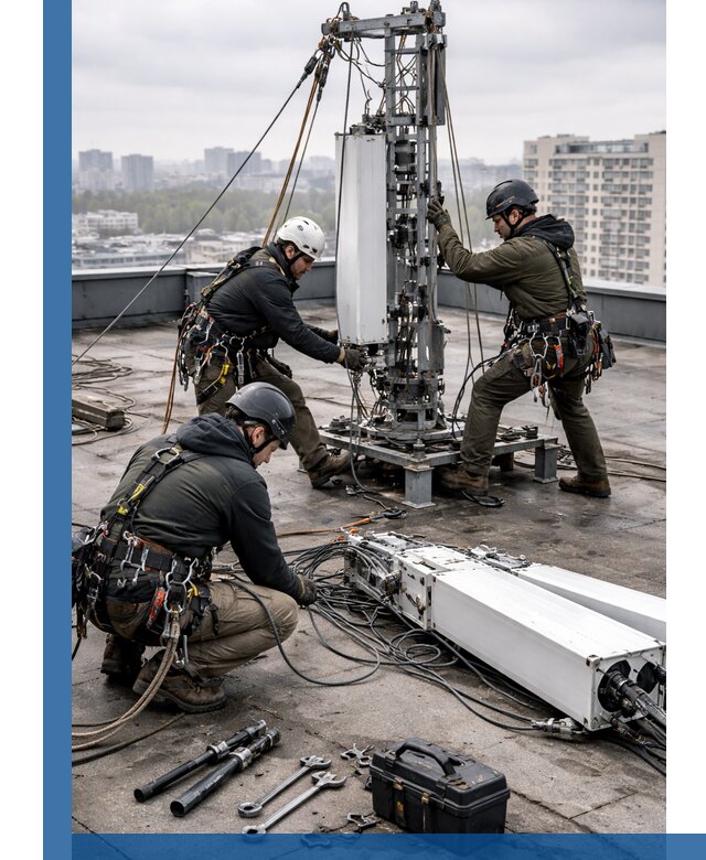 Демонтаж антенн на крыше зданий в Оренбурге с гарантией