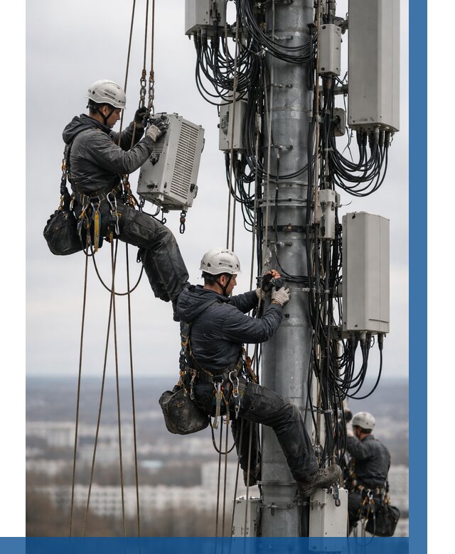 Монтаж оборудования связи на мачте в Оренбурге от 7627 р. | ВЫСОТНИК-Рнб