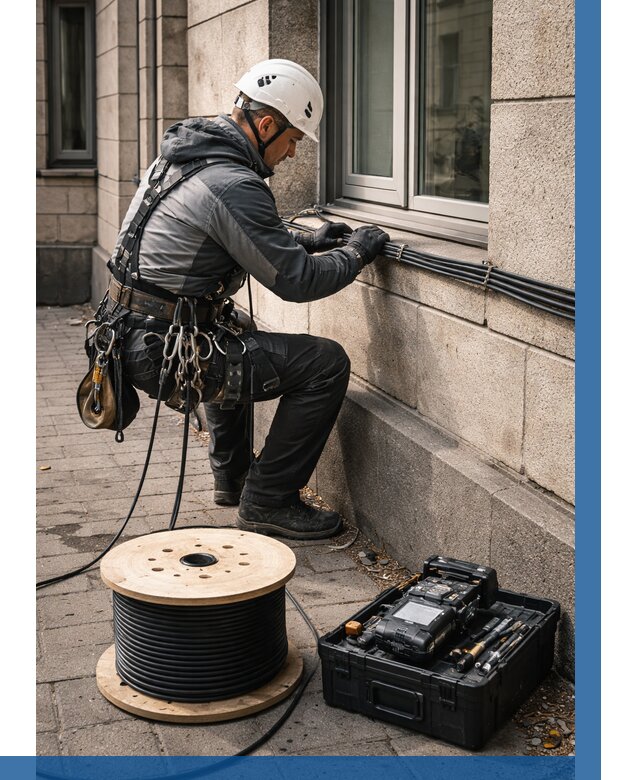 Прокладка оптоволоконного кабеля в Оренбурге от 814 р. | ВЫСОТНИК-Рнб