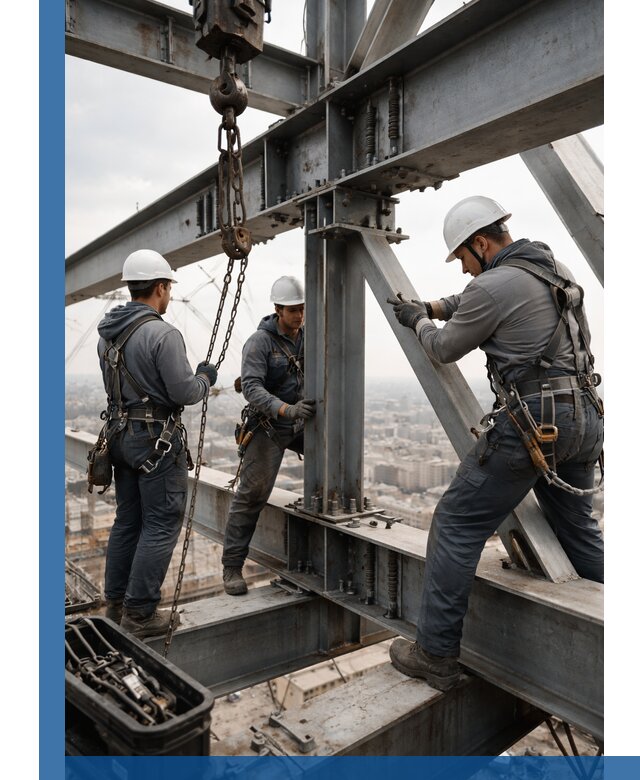 Профессиональный монтаж металлоконструкций на высоте в Оренбурге