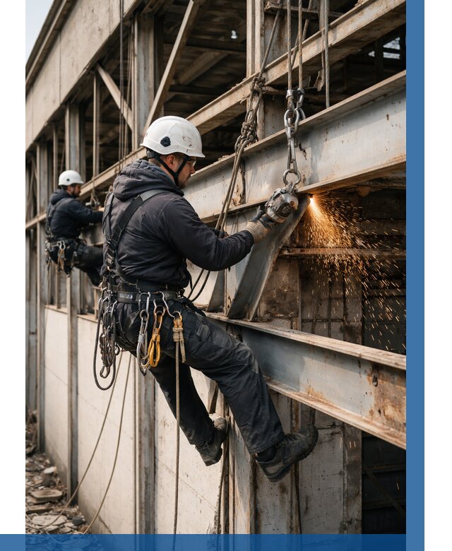 Демонтаж металлоконструкций на высоте в Оренбурге от 6610р. |ВЫСОТНИК-Рнб