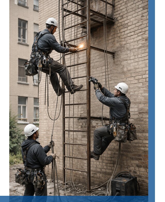 Ремонт пожарной лестницы в Оренбурге от 7627 р. | ВЫСОТНИК-Рнб