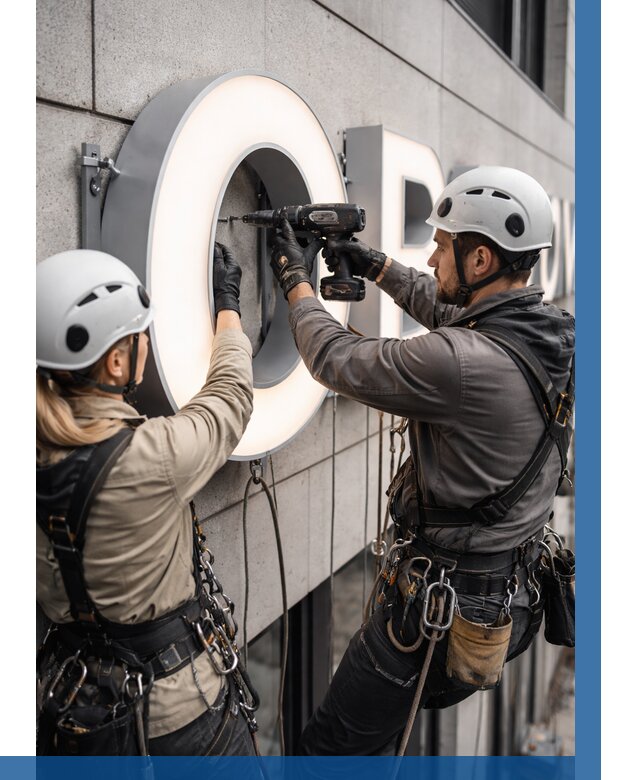 Монтаж световых букв в Оренбурге от 3051 р. под ключ ВЫСОТНИК-Рнб