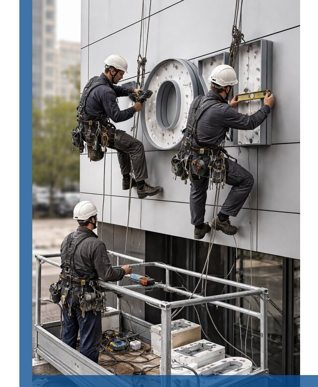 Профессиональный монтаж световых букв в Оренбурге под ключ