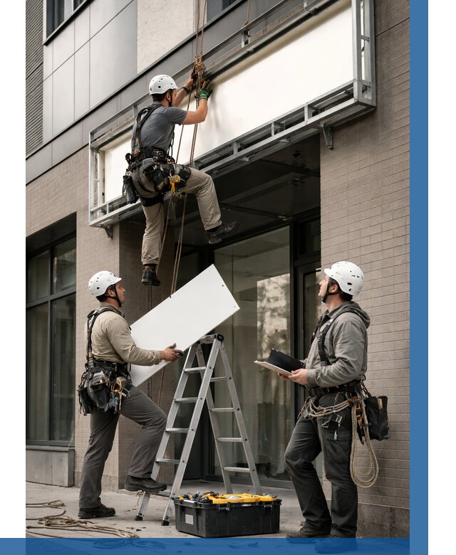 Монтаж светового короба в Оренбурге от 6610 р. | ВЫСОТНИК-Рнб