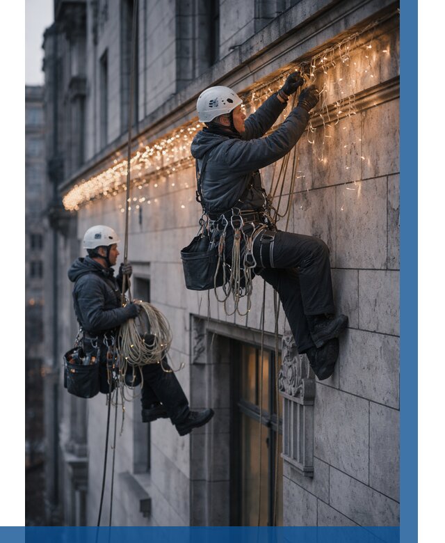 Монтаж новогодней иллюминации в Оренбурге от 8644 р. | ВЫСОТНИК-Рнб